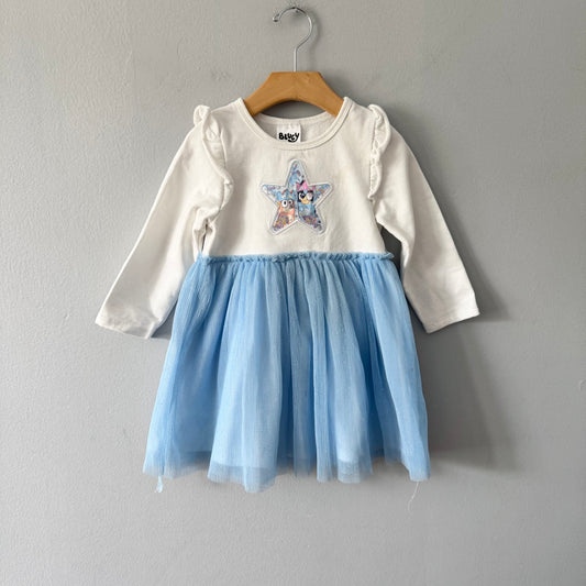 Bluey / White x blue tutu dress / 3T