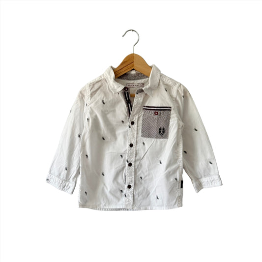 Souris Mini / White dress shirt / 18-24M