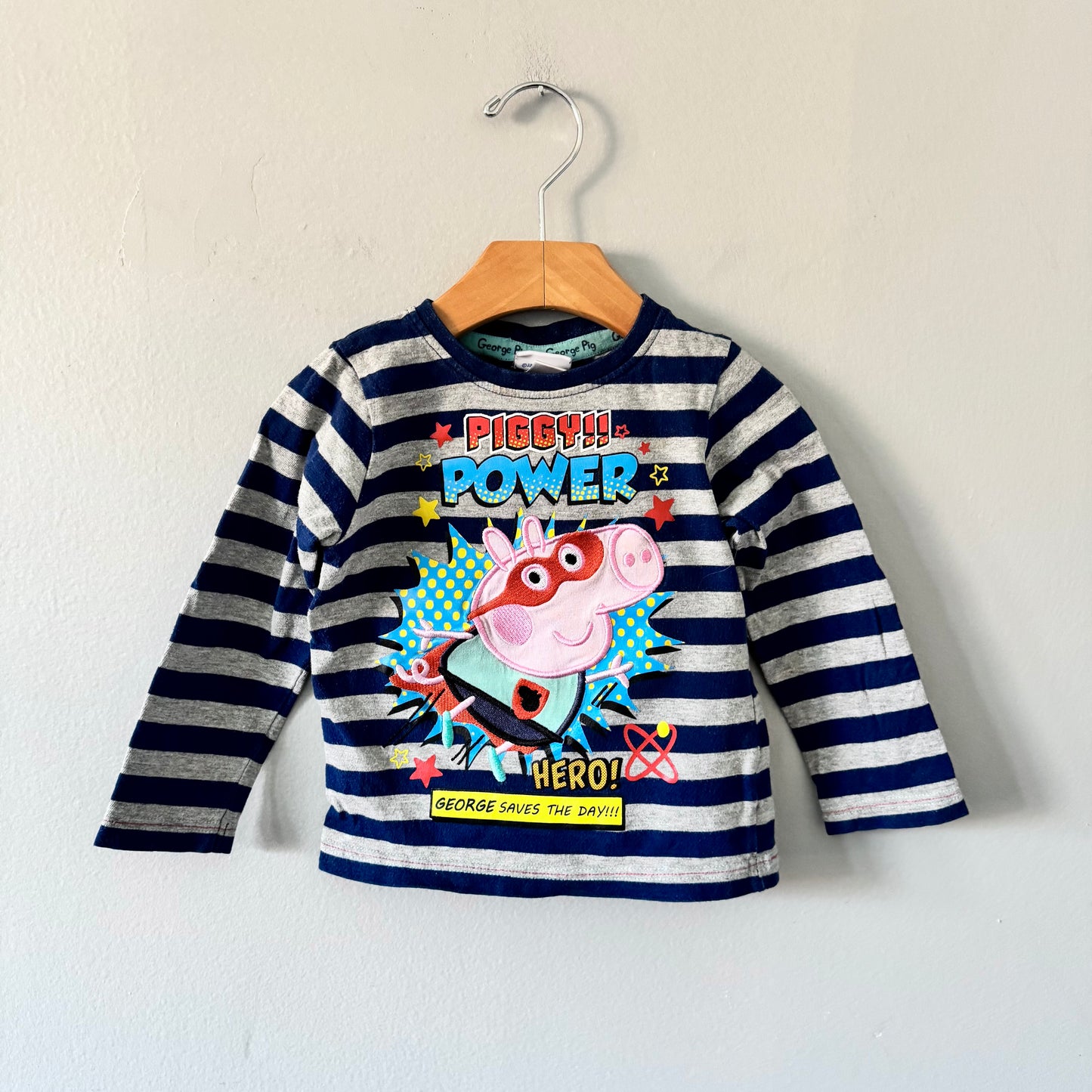 Peppa Pig / T-shirt manches longues rayé / 18-24 mois
