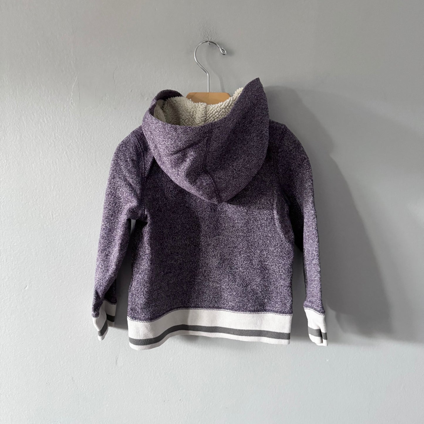 Roots / Purple salt and pepper zip up hoodie / 4T