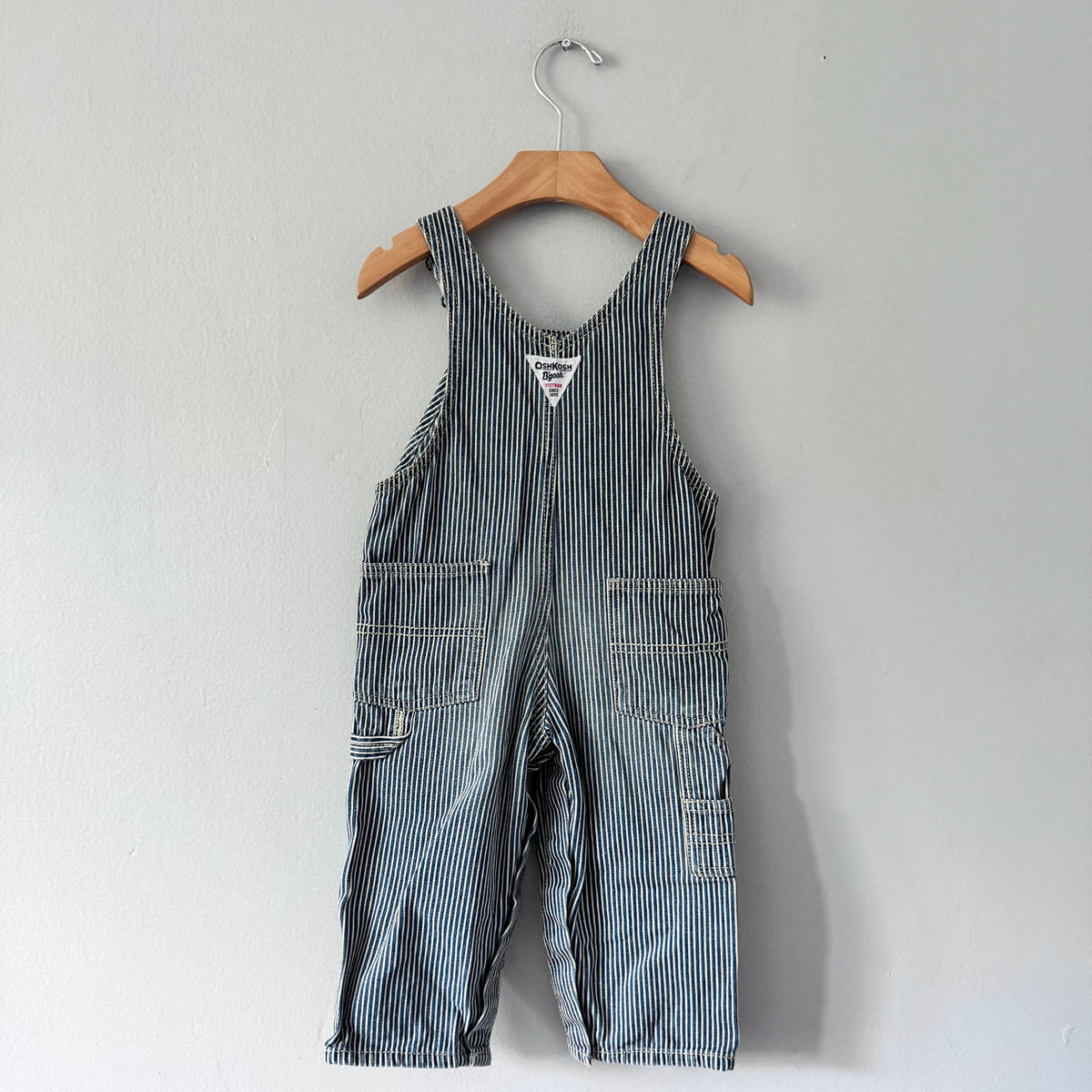Oshkosh / Stripe denim overalls / 18M