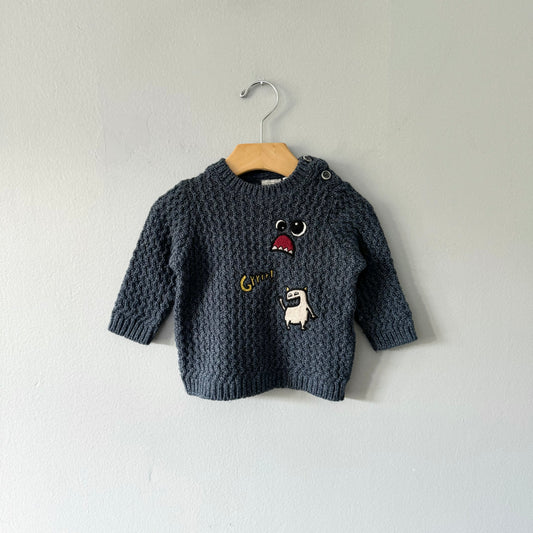 Zara / Grrrr! knit pullover / 6-9M