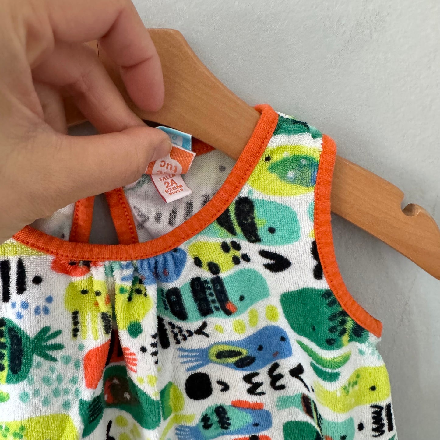 Tuctuc / Pile tank dress - fish / 2Y