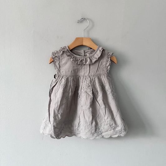 Next / Light grey tank dress / 2-3Y