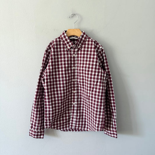 Janie & Jack / Red x white checked dress shirt / 12Y