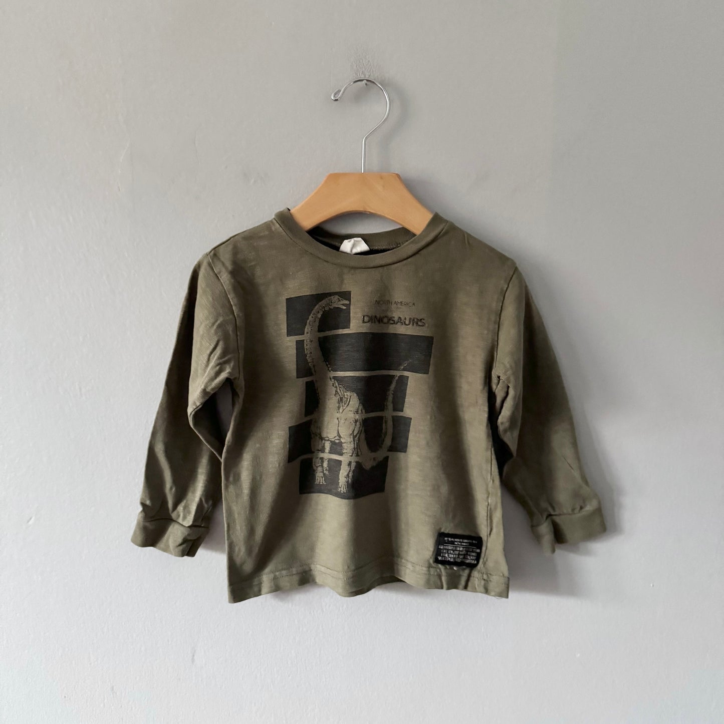 Breeze / Khaki long sleeve - Dinosaur / 3Y(100cm)