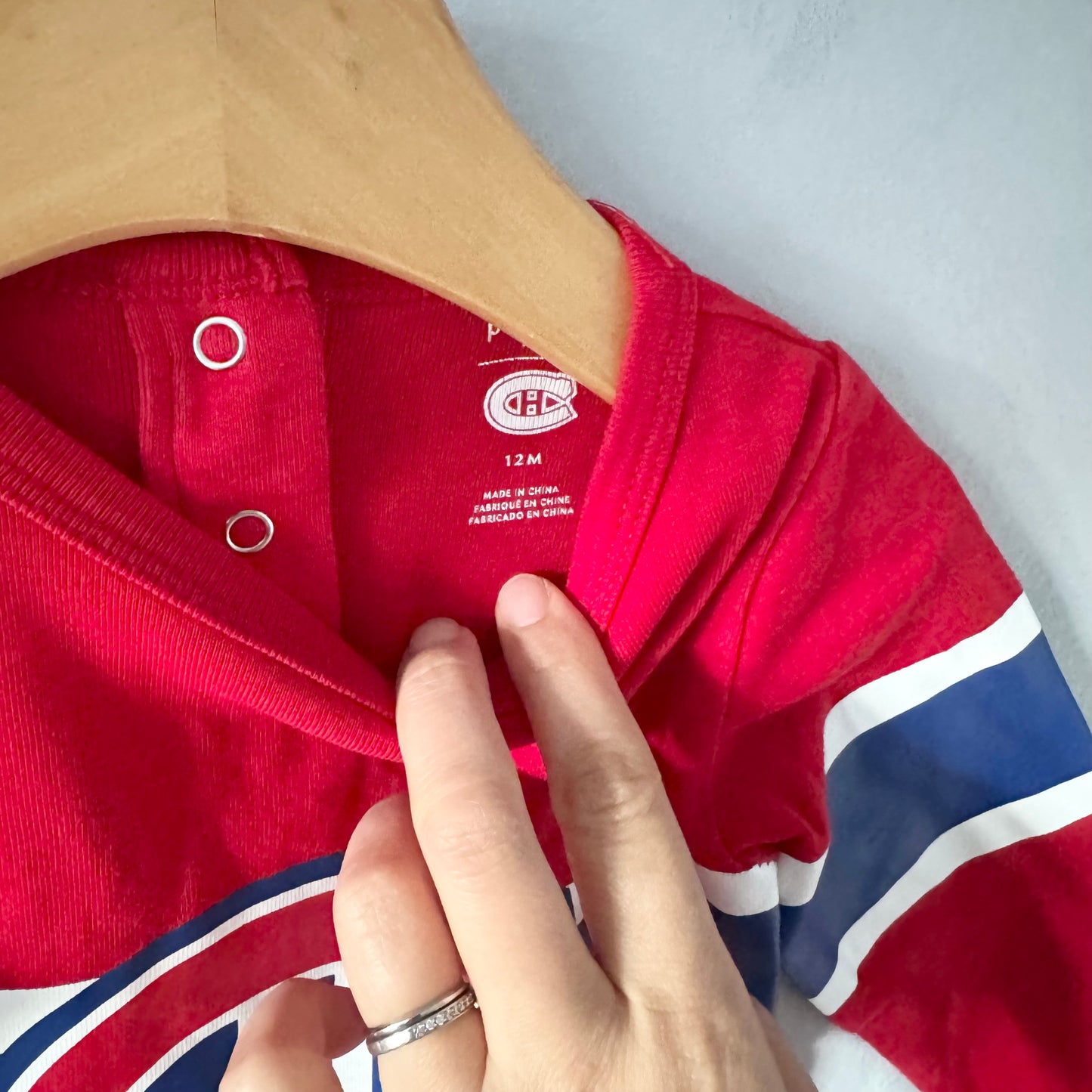 Petit lem x NHL / Canadiens red romper / 12M