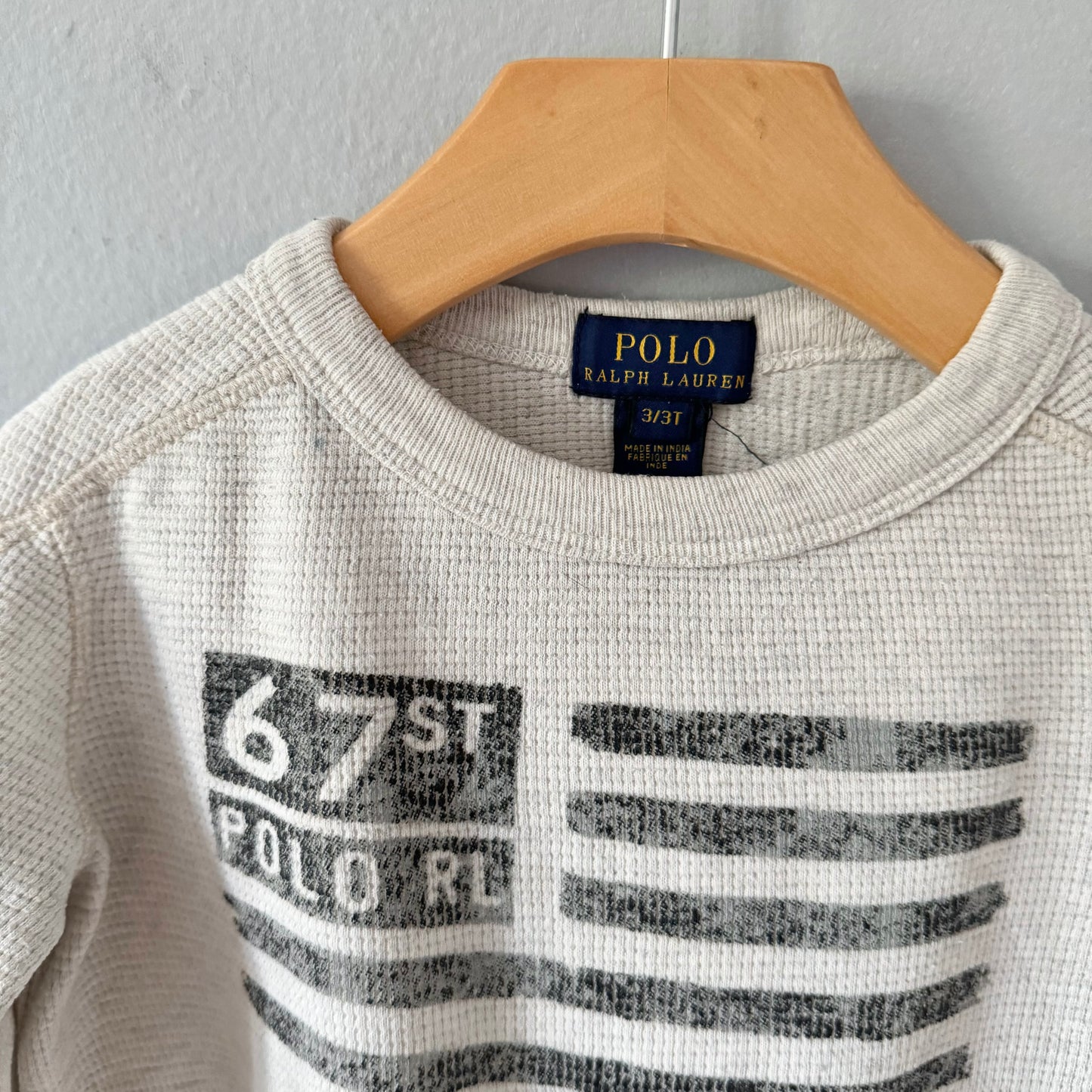 Polo Ralph Lauren / Waffle long sleeve top / 3T