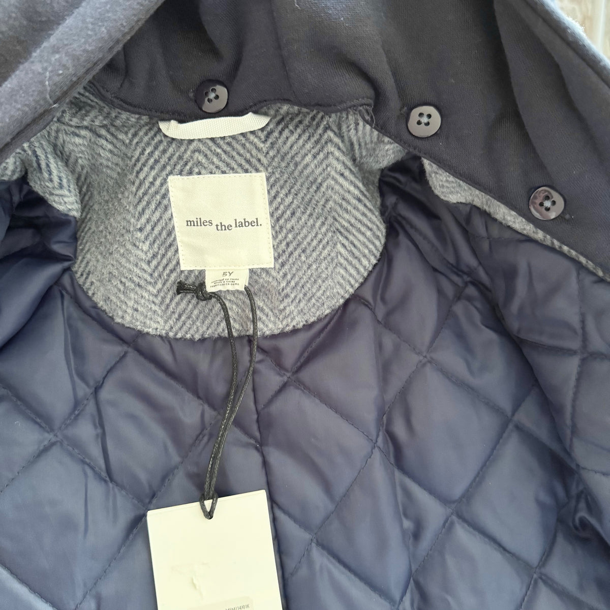 Miles the label / Navy padded jacket / 5Y - New with tag
