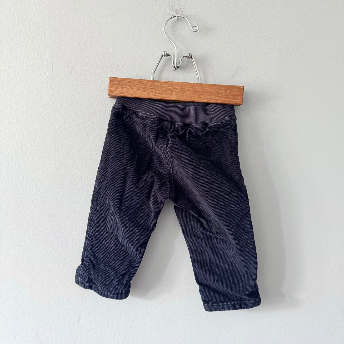 Petit bateau / Lined black corduroy pants / 12M