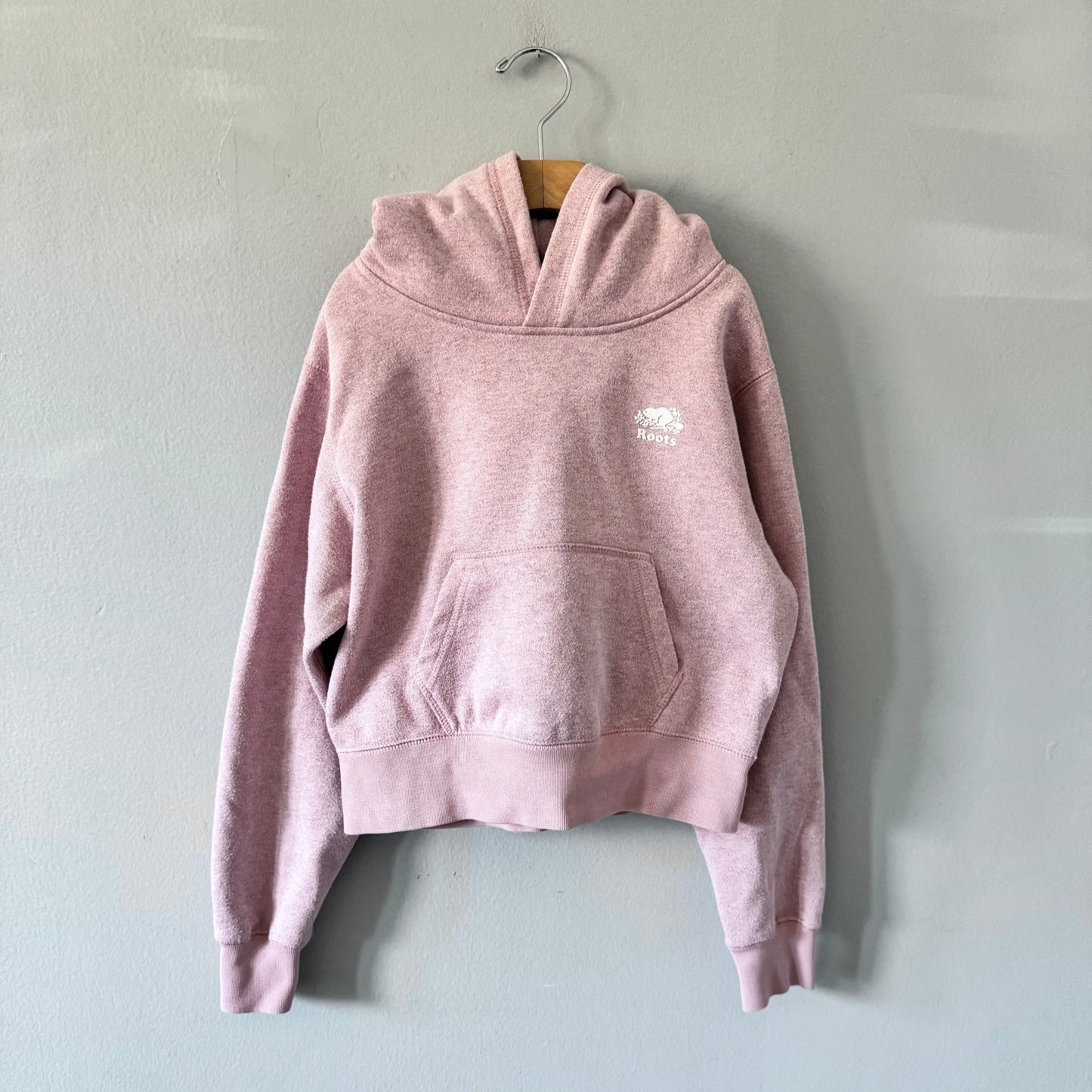 Roots / Sweat à capuche rose scintillant / 9-10 ans