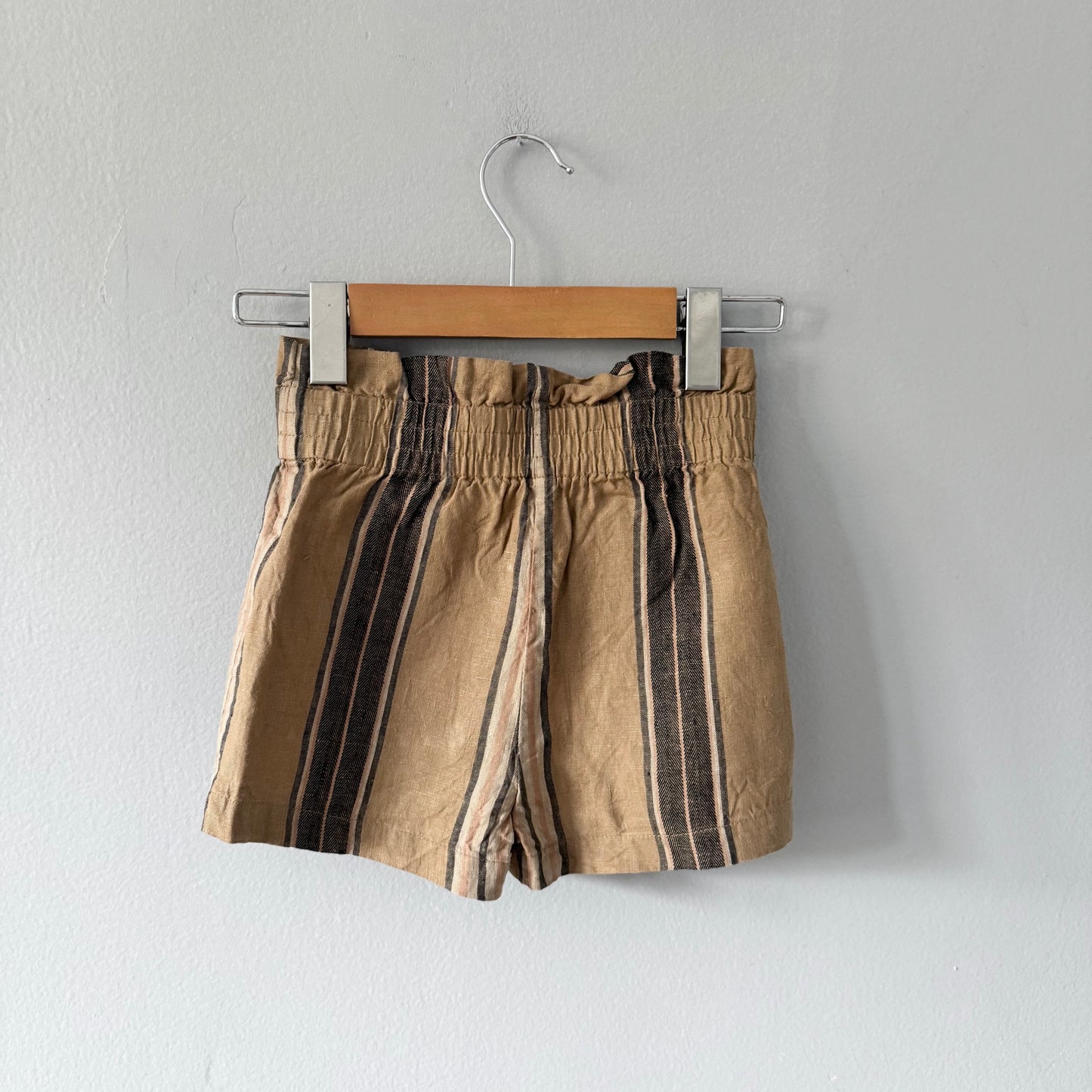 BR Baby / Short en lin marron / 4 ans