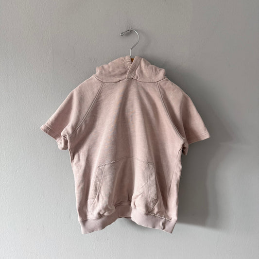 Zara / Sweat à capuche manches courtes beige / 4-5 ans