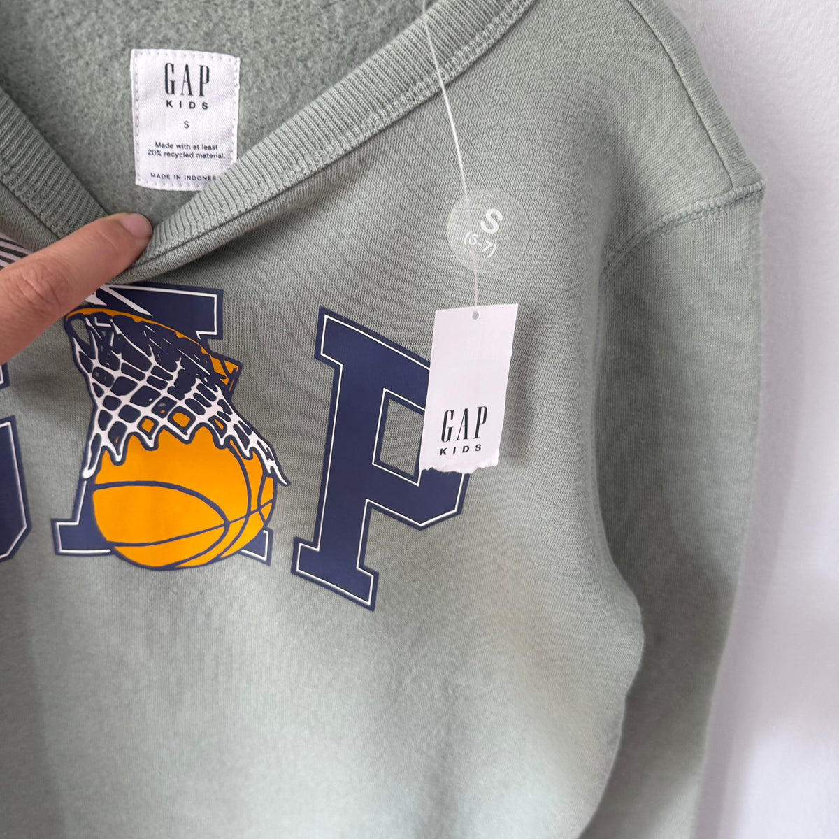 Gap / Green x basket ball sweatshirt / 6-7Y - New with tag