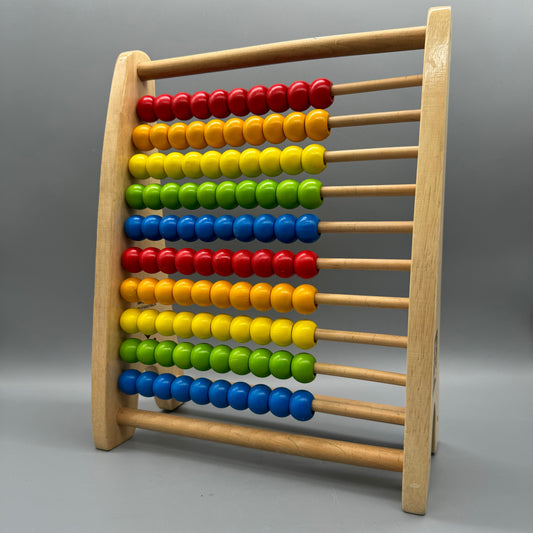 Hape / Rainbow Wooden Counting Bead Abacus