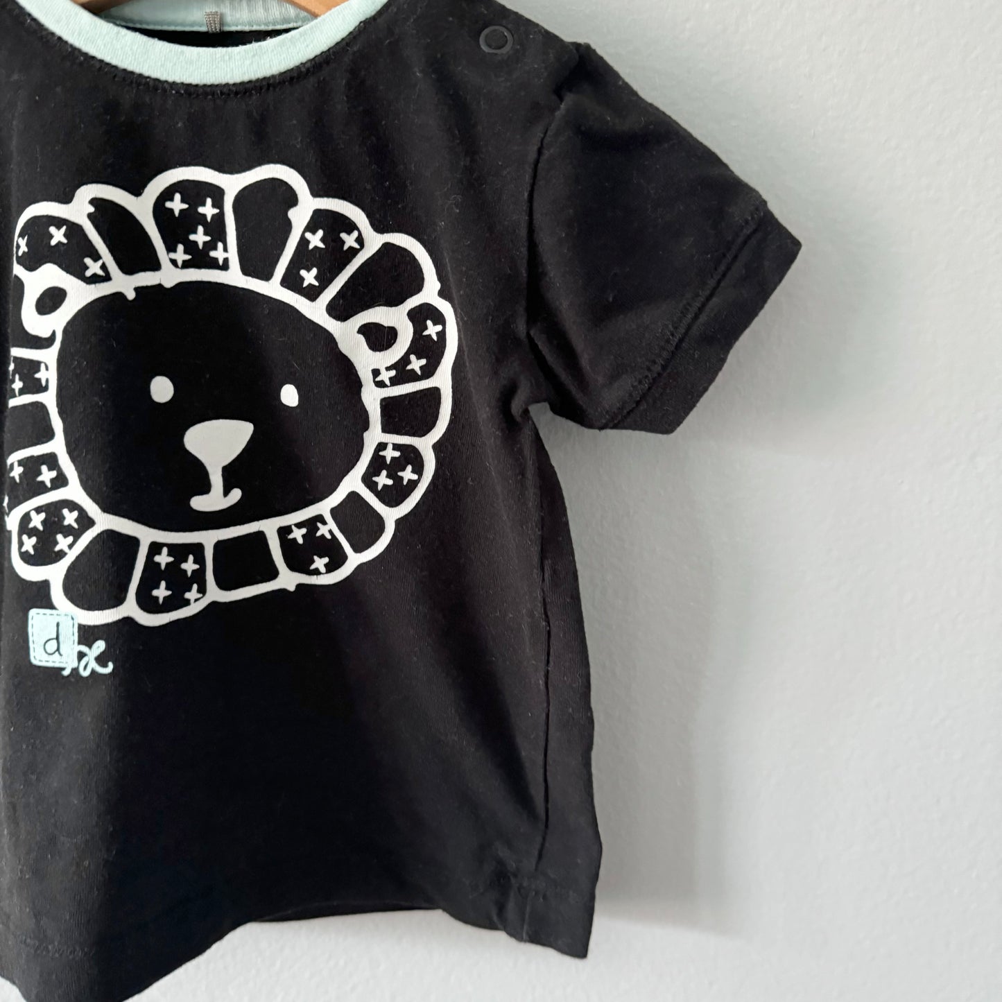 Deux par Deux / Black x lion T-shirt / 6M