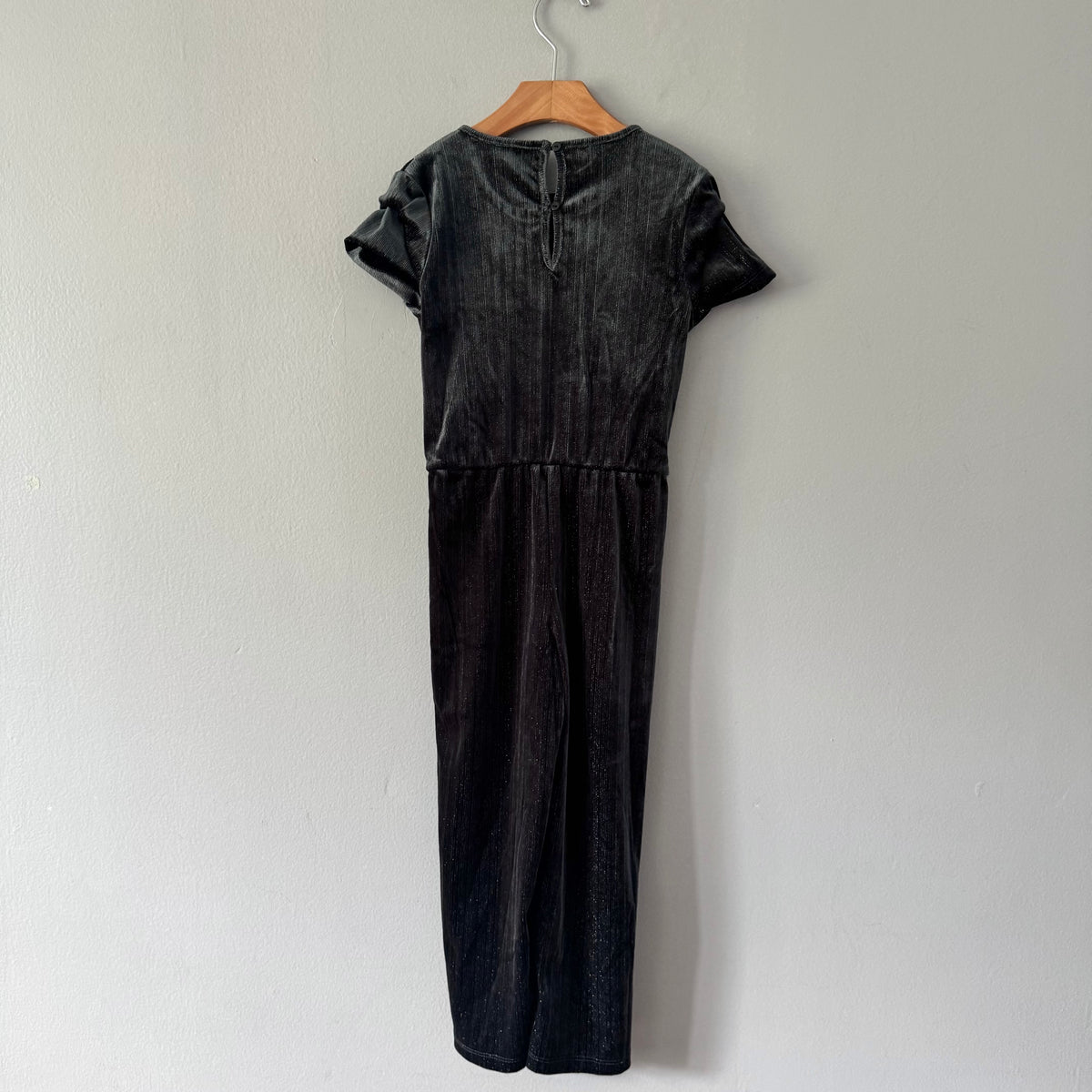 Mango / Dark grey velour jumpsuit / 4-5Y