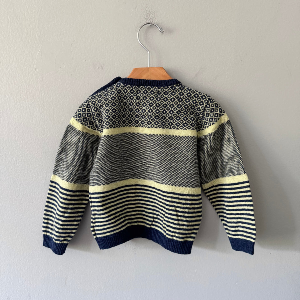 Mayoral / Navy x yellow knit pullover / 36M