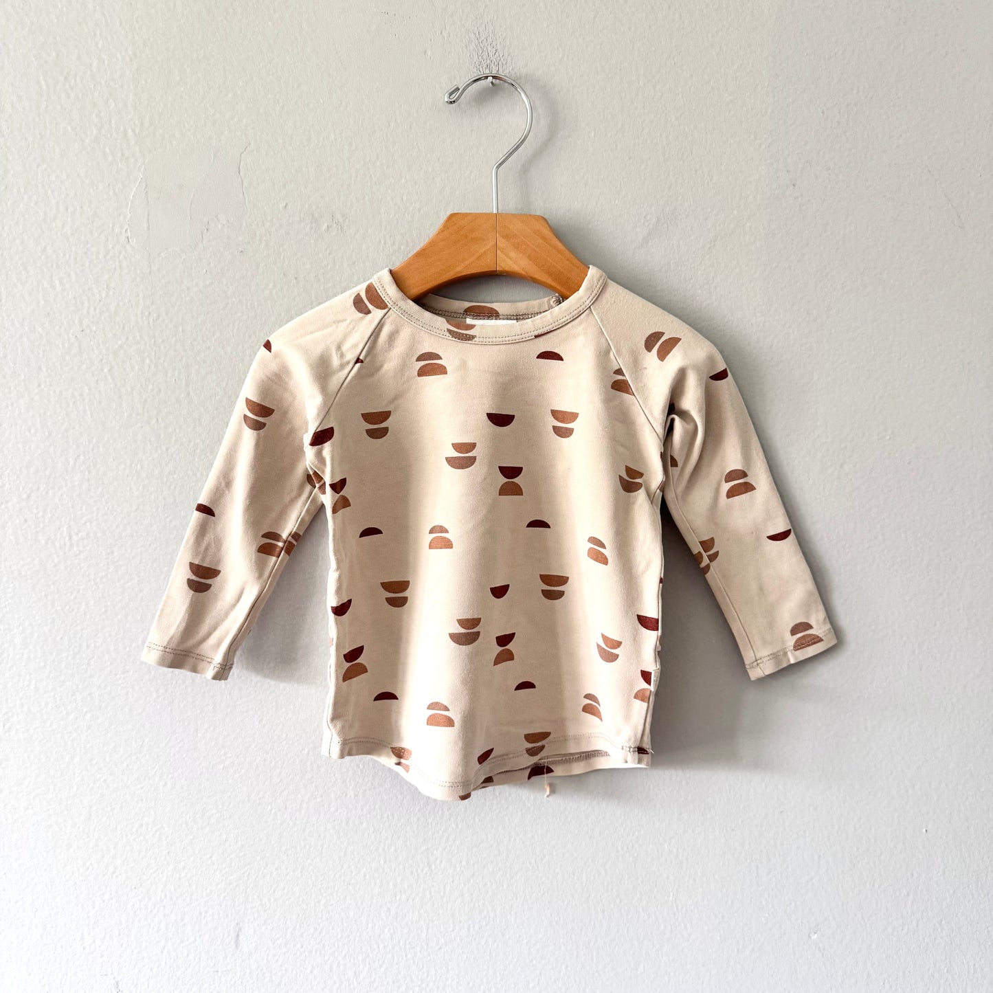 Jax & Lennon / Beige x brown long sleeve / 6-12M
