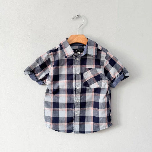 Ben Sherman / Navy checked shirt / 4Y