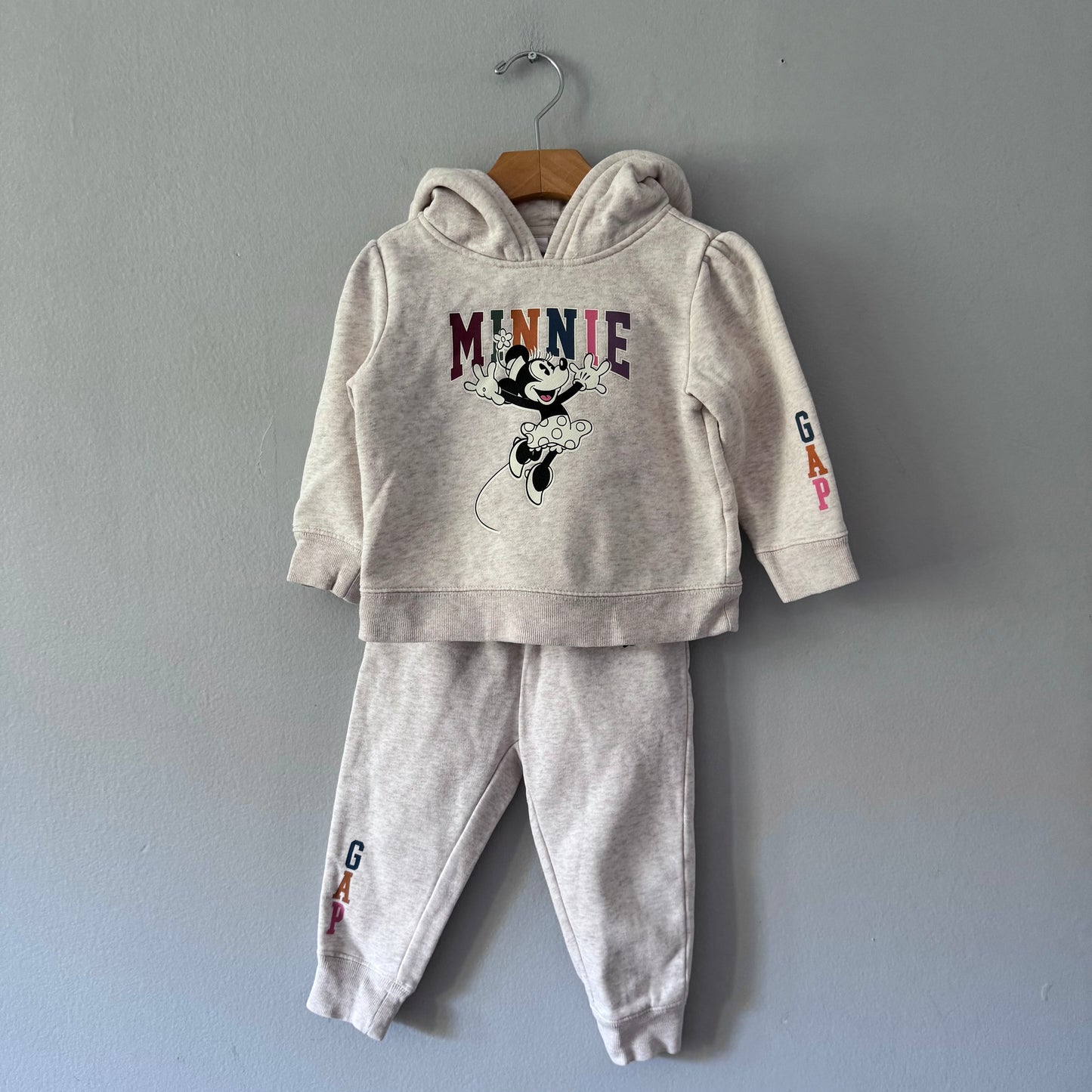 Gap x Disney / Minnie hoodie & sweatpants set / 2Y