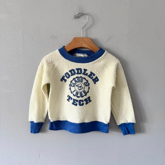 Vintage Buster Brown / White blue crew top / 3T