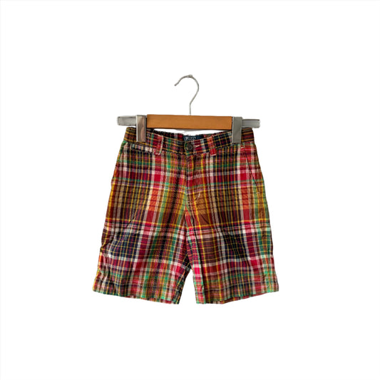 Polo Ralph Lauren / Red, green checked short pants / 6Y