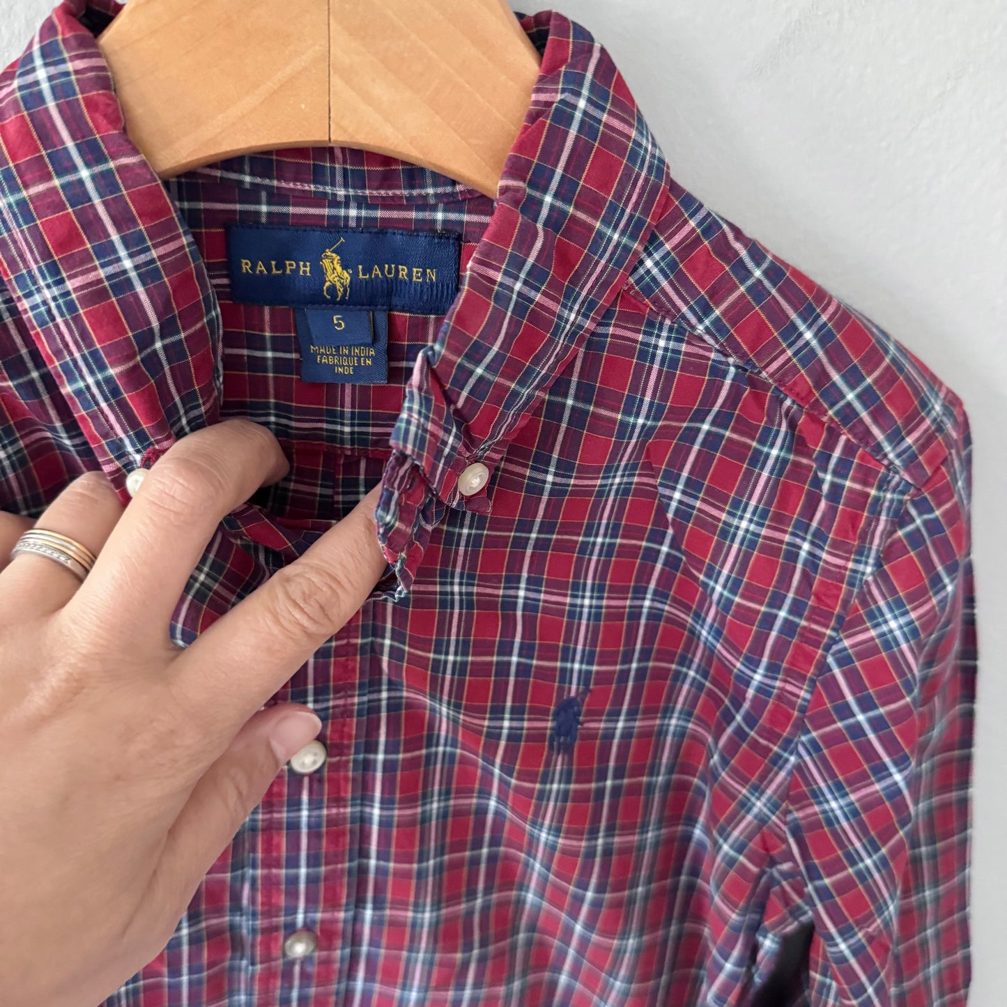 Polo Ralph Lauren / Red checked shirt / 5Y