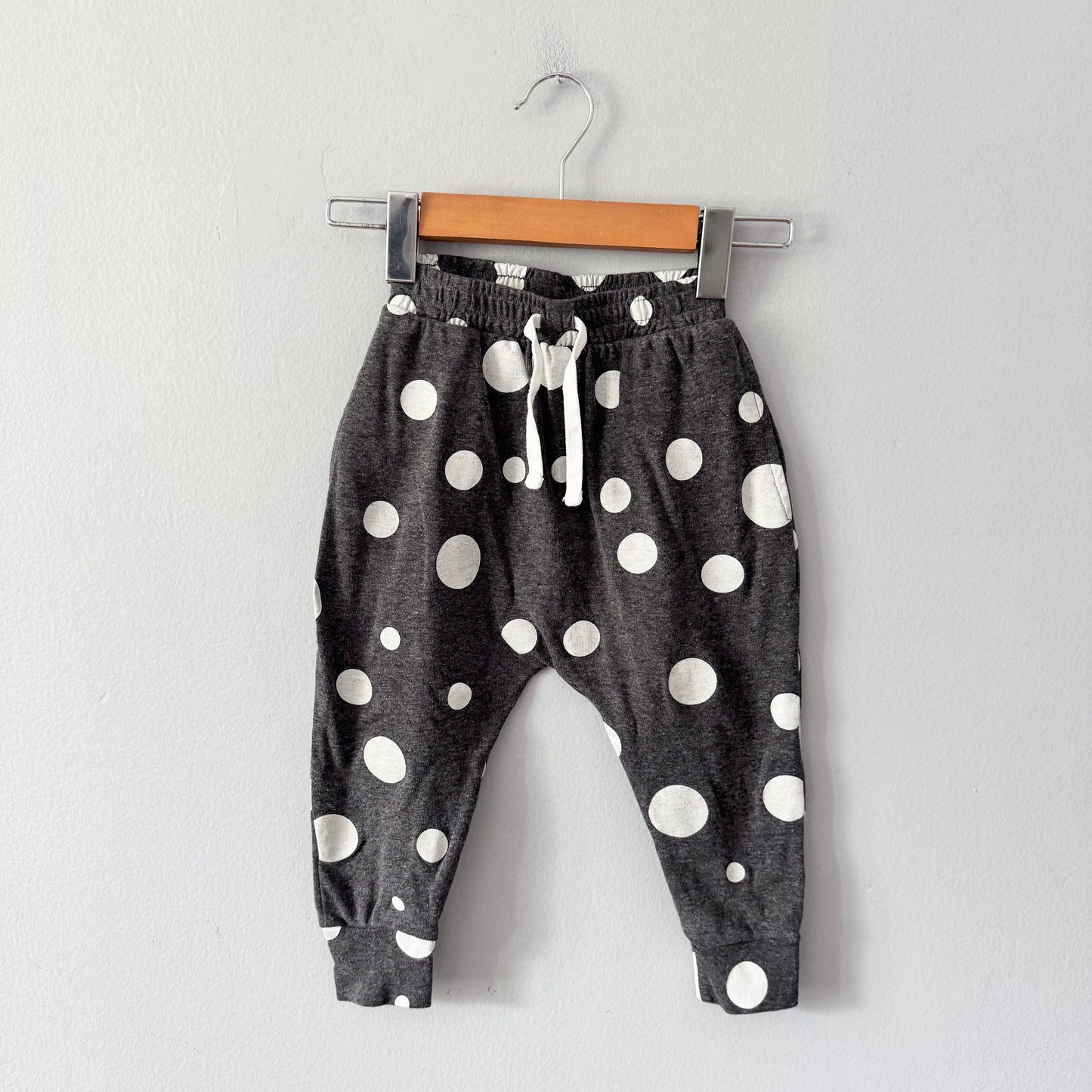 Stem / Dark grey x dots harem pants / 3Y