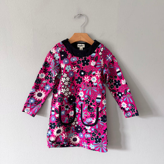 Hatley / Pink x navy long sleeve dress / 4Y