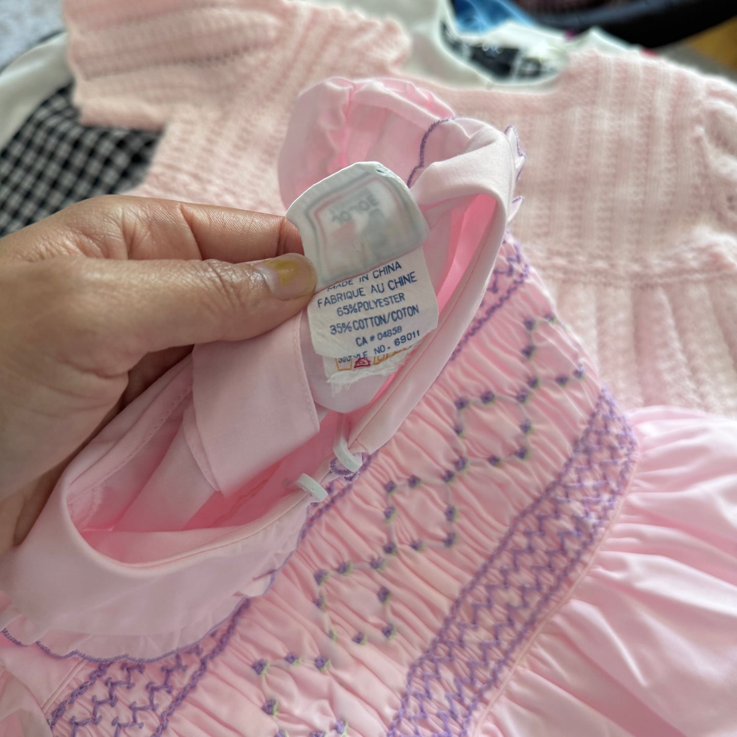 Vintage / Light pink blouse dress / 3Y