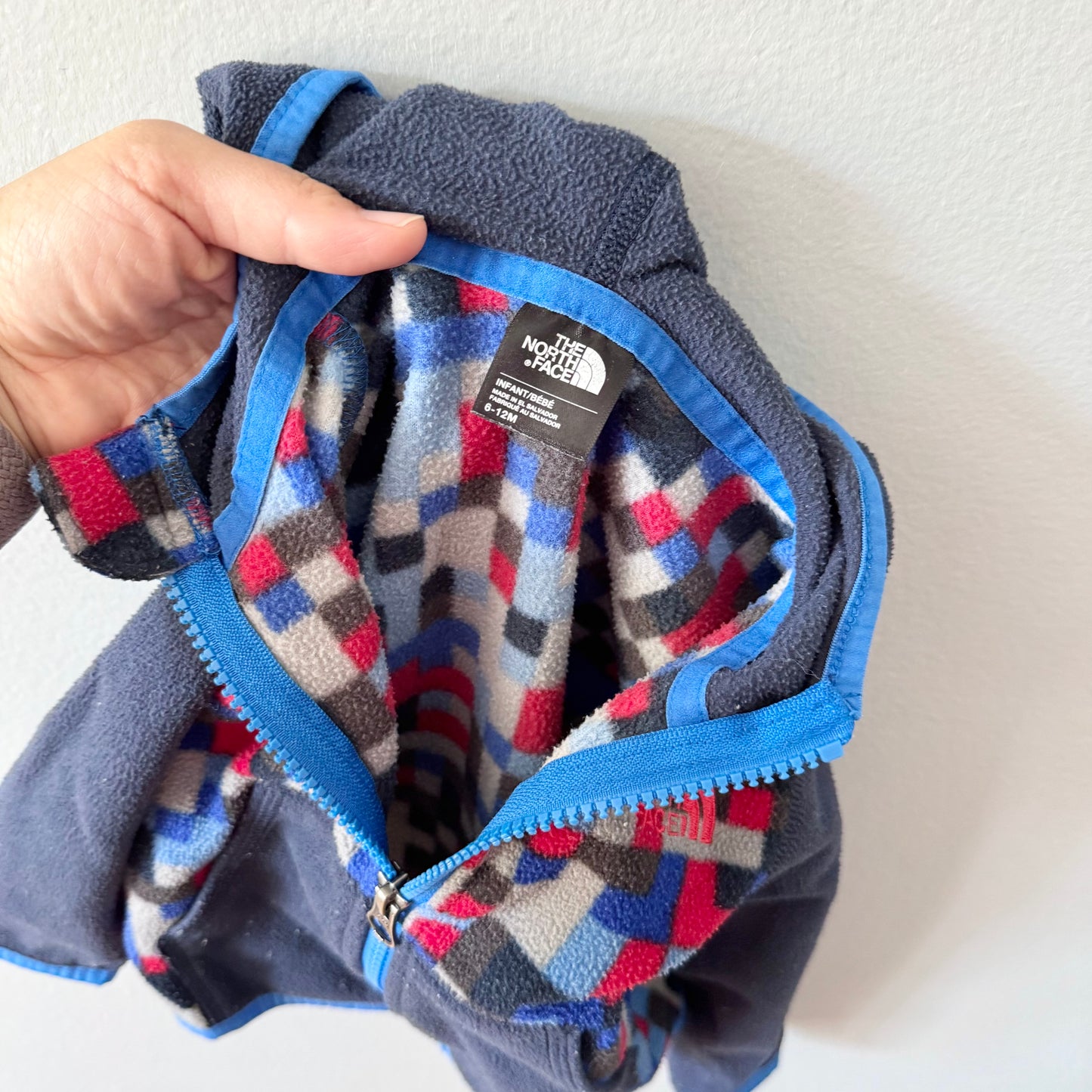 The North Face / Navy fleece jacket / 6-12M