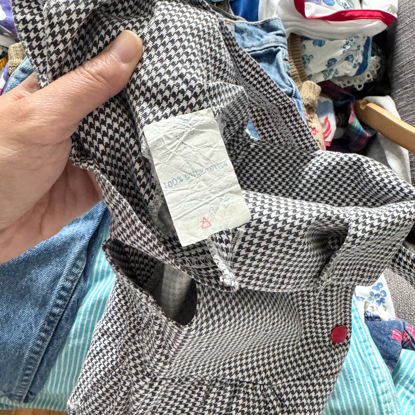 Vintage / Houndstooth overalls / 2Y
