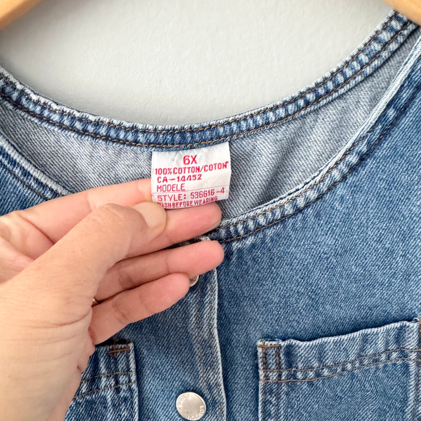 Vintage / Denim dress / 6-7Y