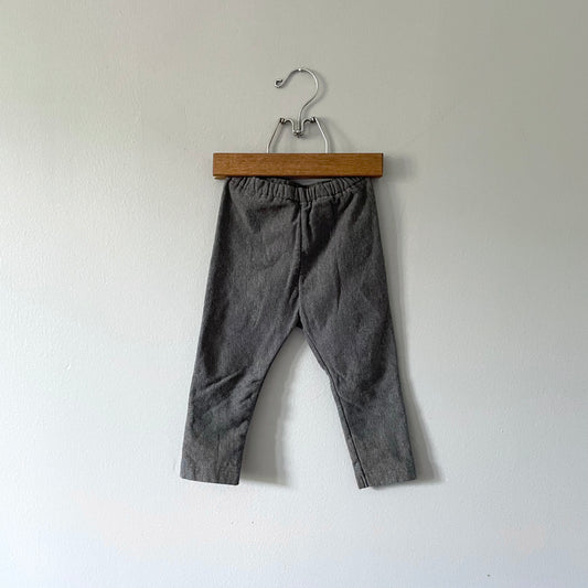 Uniqlo / Dark grey fleece lined leggings / 80cm(12M)