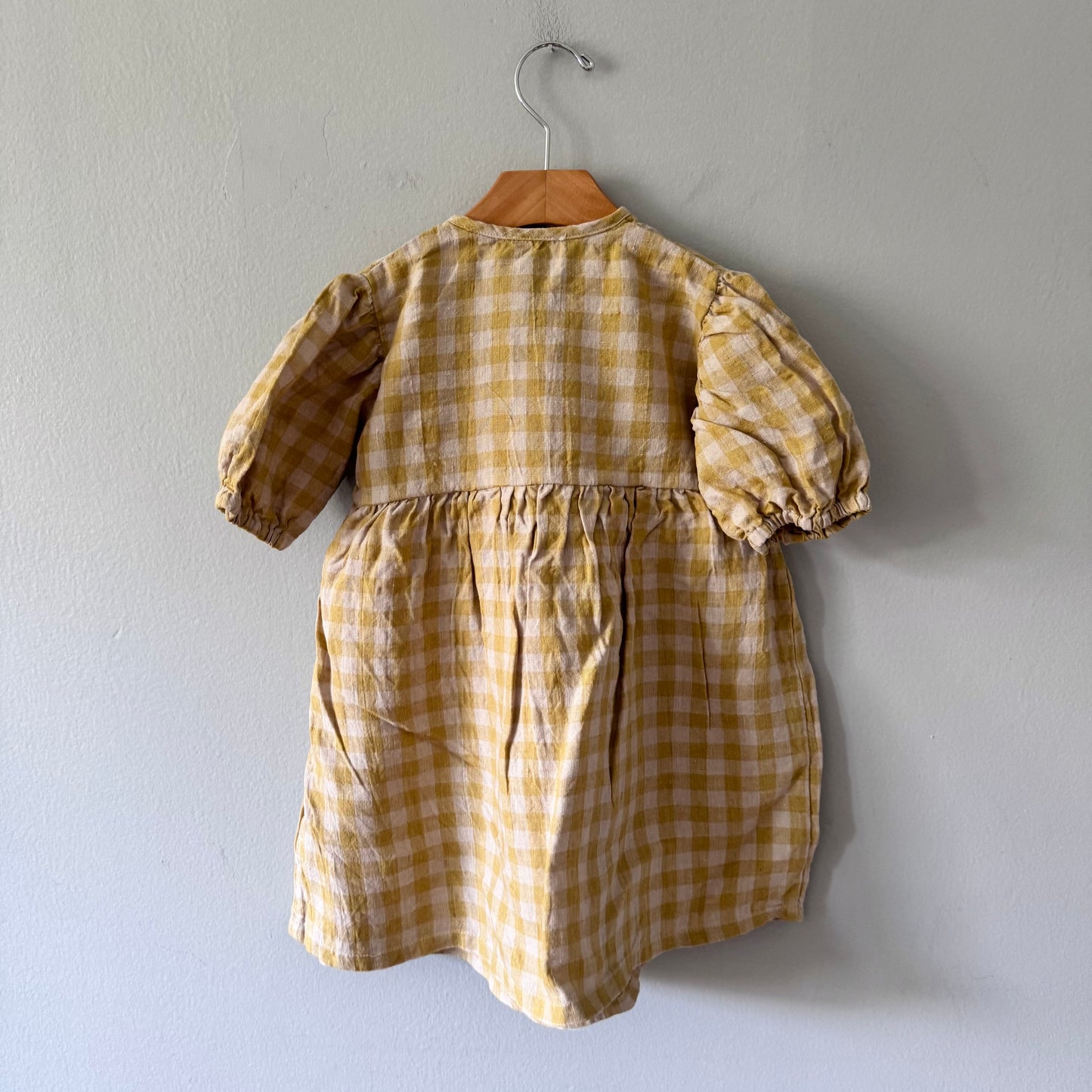 Nellie Quats / Linen gingham dress / 3-4Y