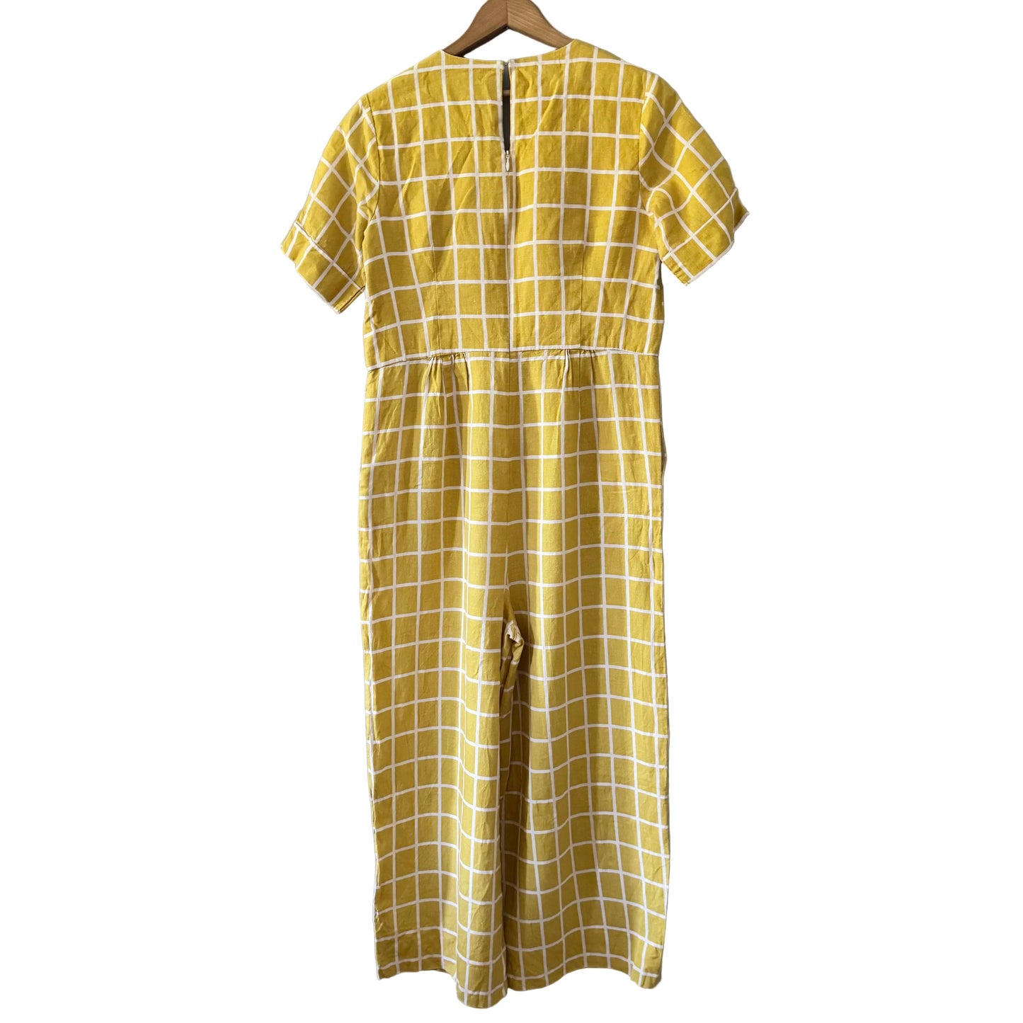 Elk / 100% linen yellow jump suit / Women US6, UK10