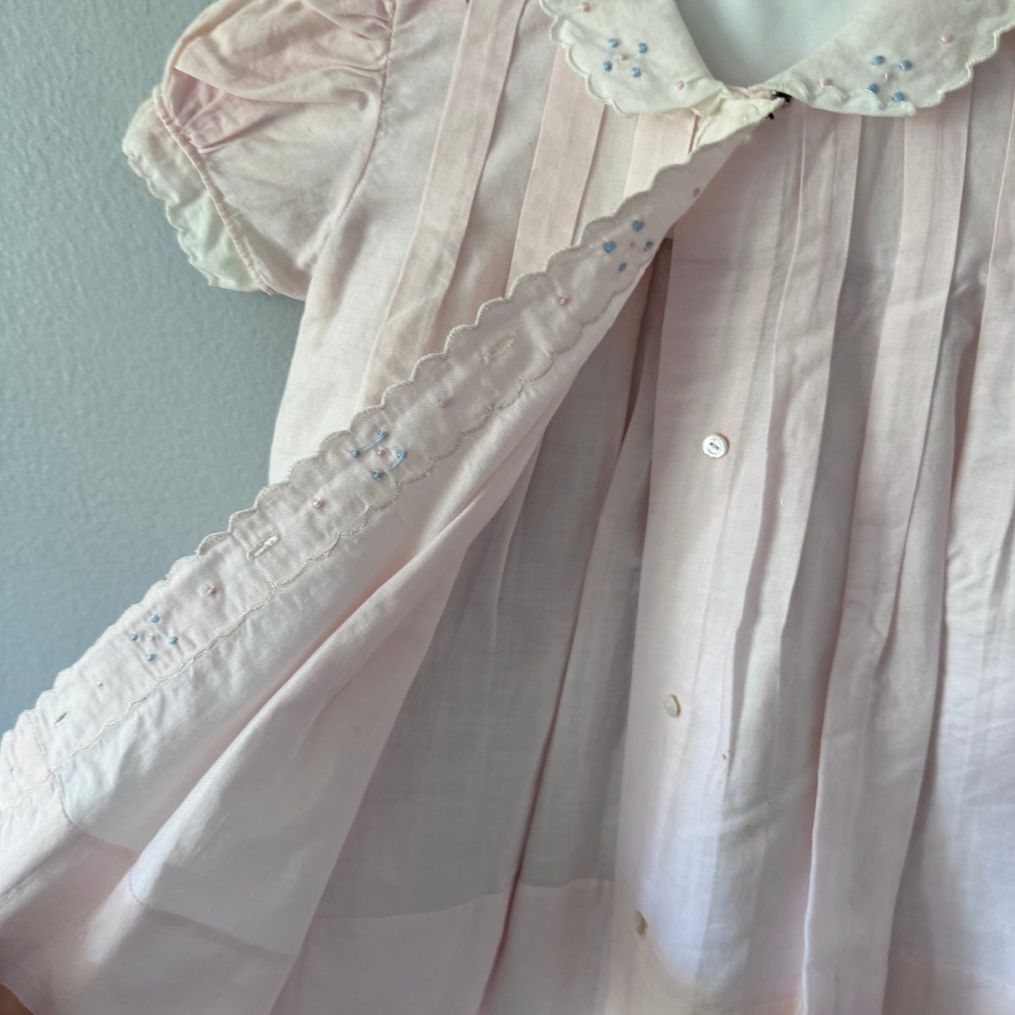 Vintage / Light pink blouse dress / 2Y