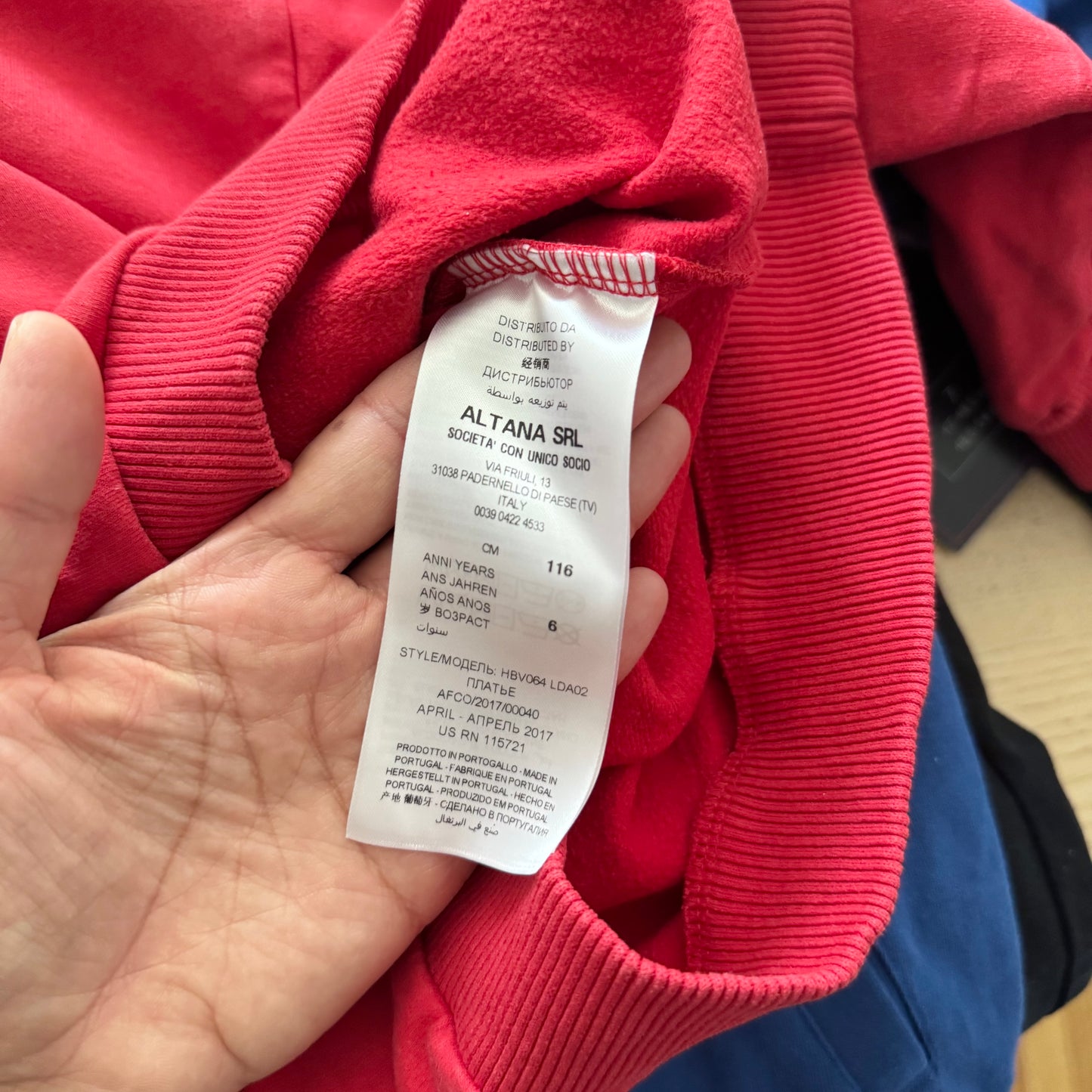 Moschino / Red crew dress / 5-6Y