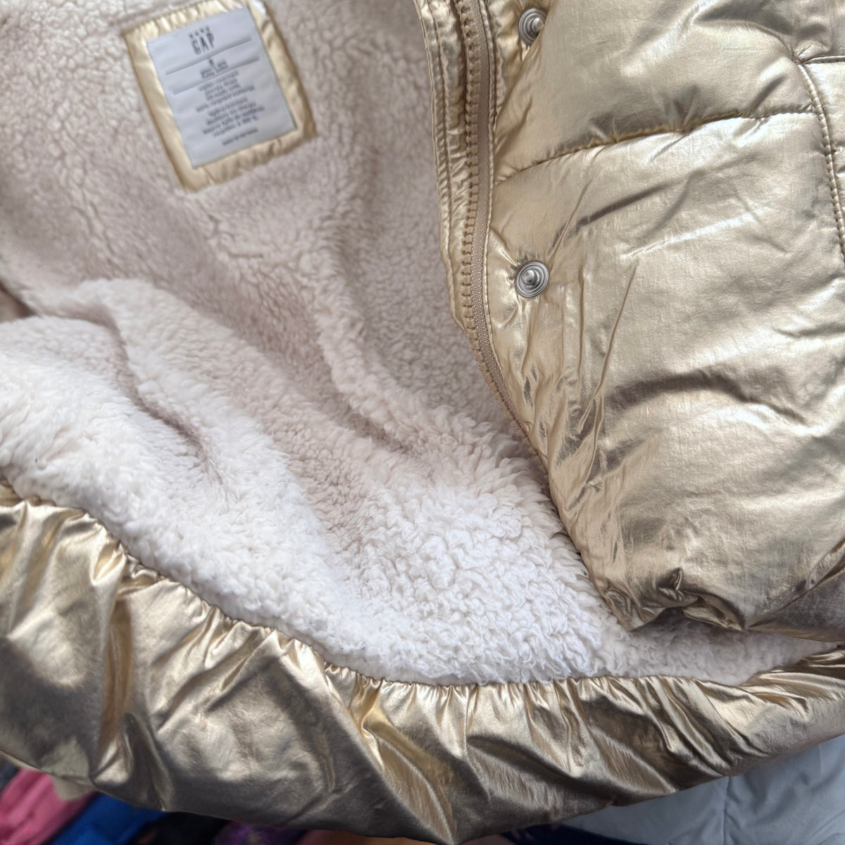 Gap / Gold sherpa lined winter jacket / 5Y