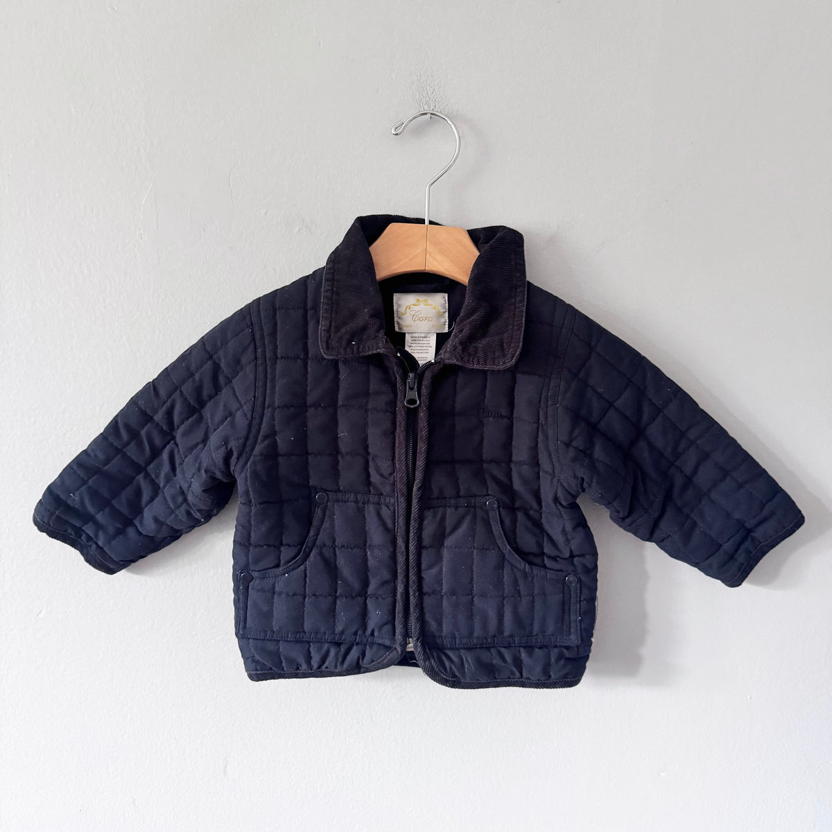 Cora / Black padded zip up jacket / 12M