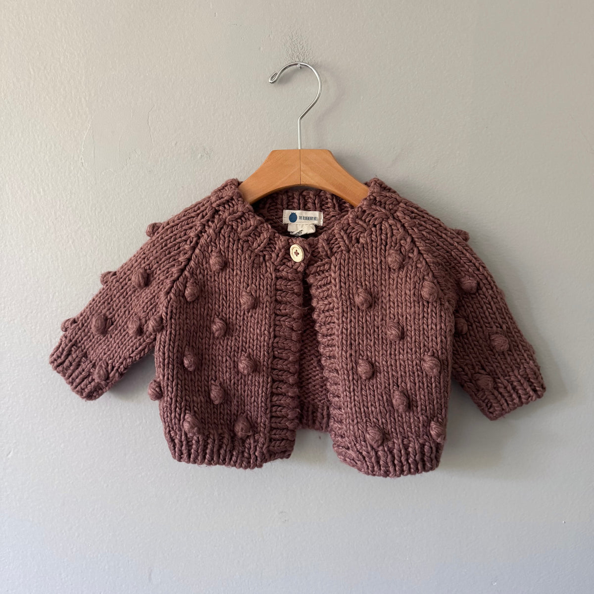 The Blueberry hill / Brown knit cardigan / 3-12M