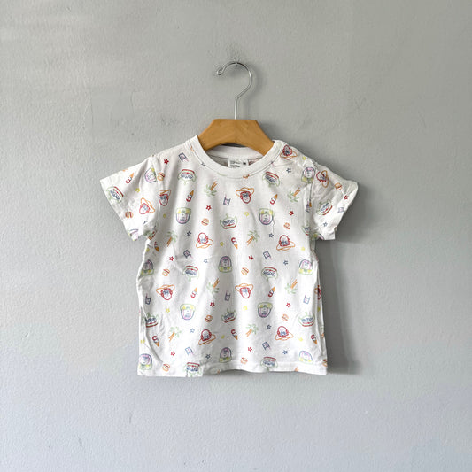 Uniqlo / Toy Story white T-shirt / 18-24M