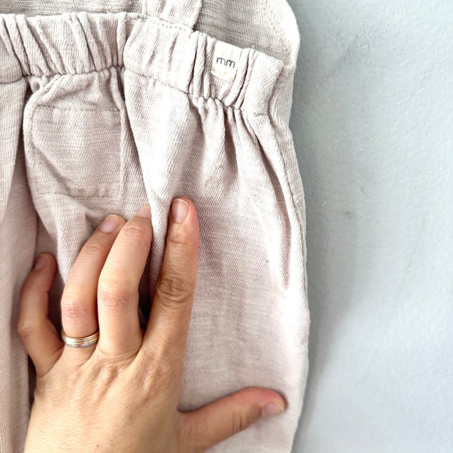 Mini mioche / Ivory overalls / 12-18M