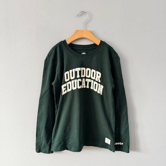 Roots / Green long sleeve T-shirt / 7-8Y