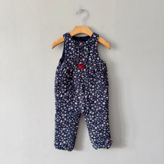 Sergent major / Padded overall - navy floral / 18M