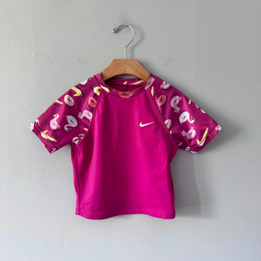 Nike / Vivid pink rash guard / 10-12Y(Fits 8Y+)