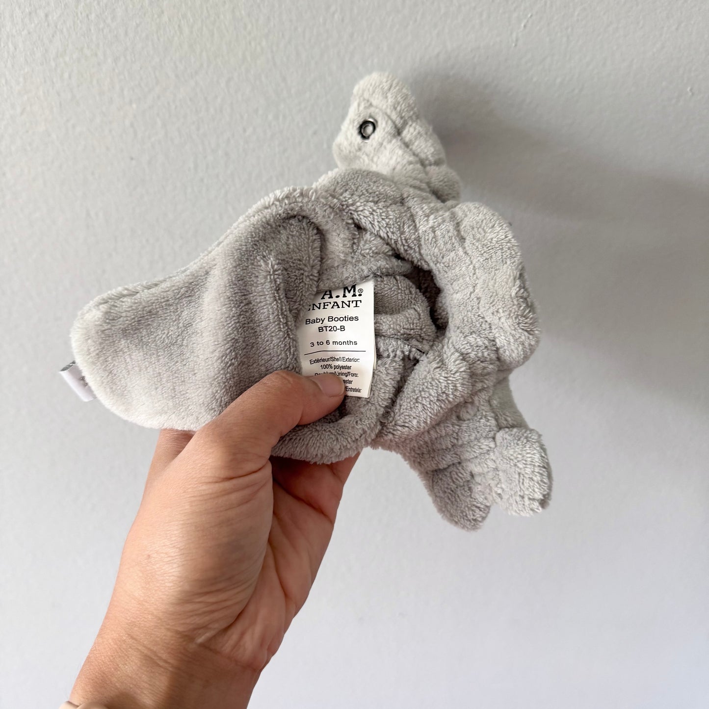 7am / Light grey bootie / 3-6M