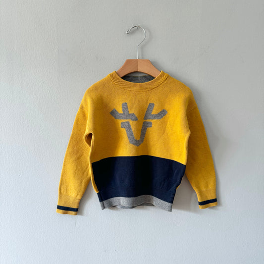 No brand / Yellow knit pullover / 3Y