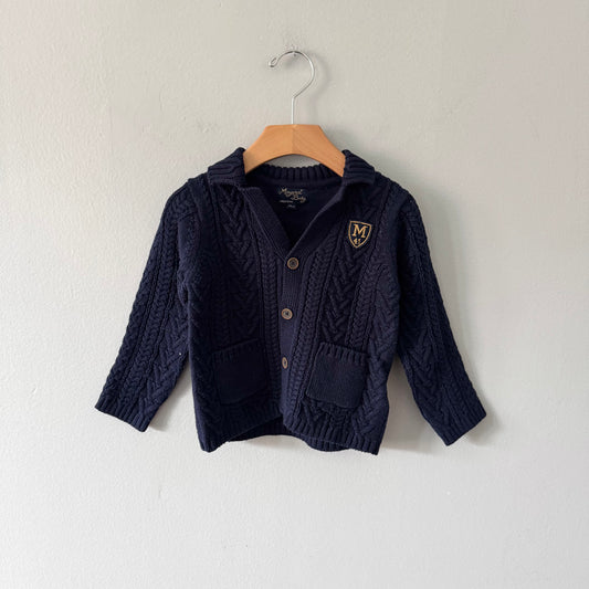 Mayoral / Navy cable knit jacket / 24M